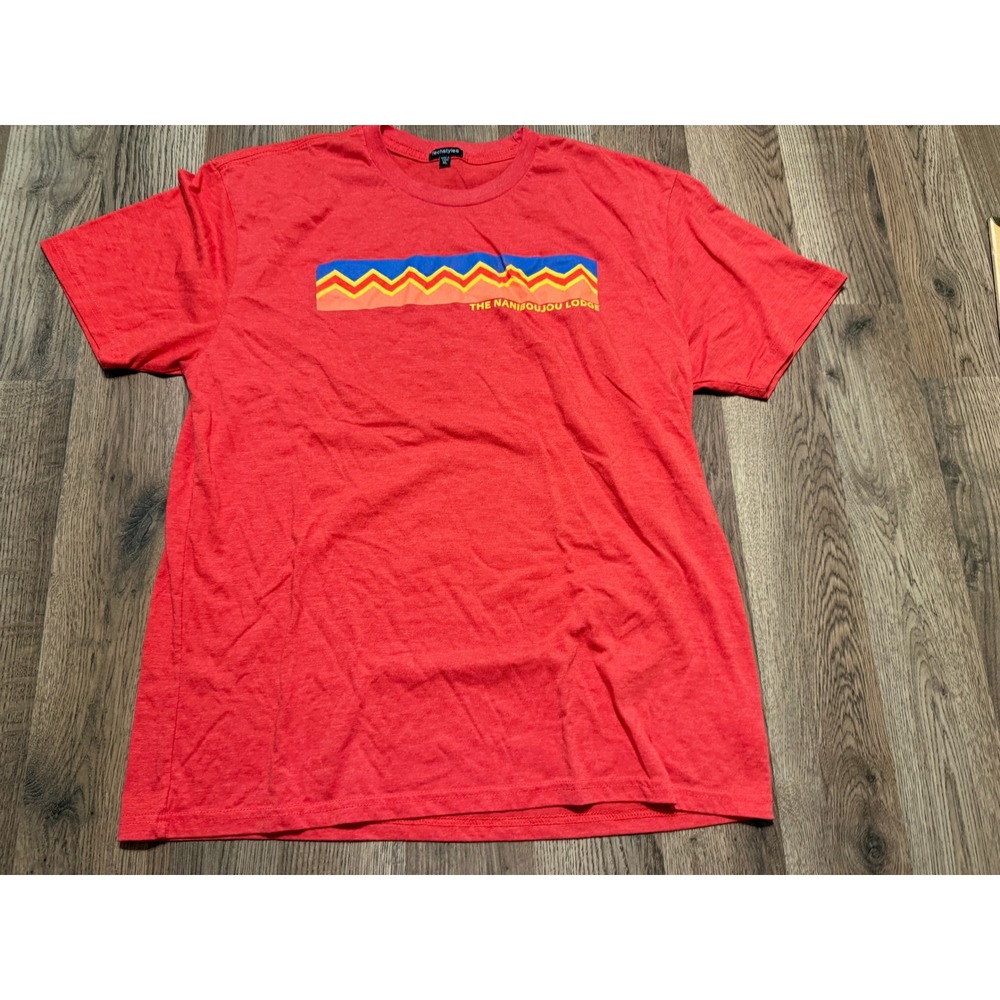 Techstyles The Naniboujou Lodge T-Shirt Mens XL Red Adult Graphic Tee Excellent